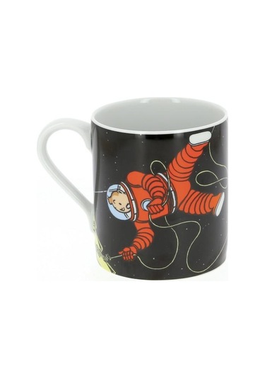 Tintin - Kupa - Tintin Ve Haddock Moon Çok Renkli