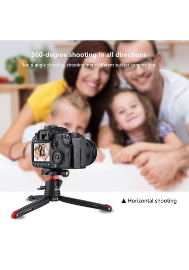 Puluz 360 Derece Top Başlı Cep Mini Metal Masaüstü Tripod Dağı