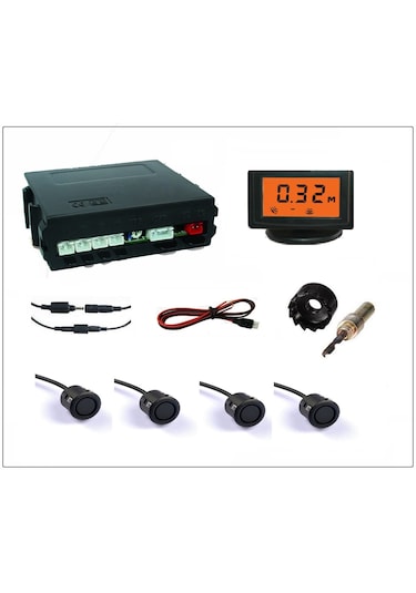 Unique Lcd Ekranlı Park Sensör 19mm Mat Siyah Sensör
