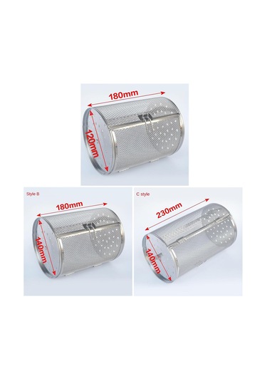 Homyl Mutfak Rotisserie Grill Kavurma Tamburlu Fırın Sepet 120x180mm Gümüş