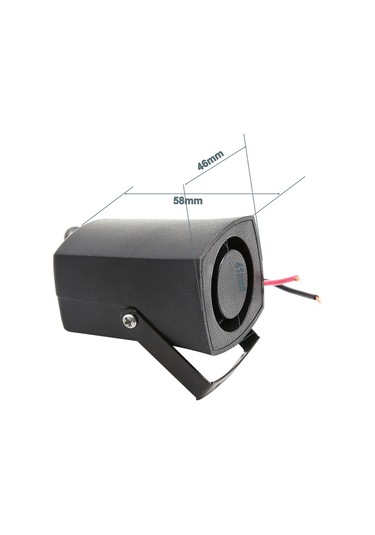 Mufunye 12v/24v 105db 5w 420hz Plastik Siyah Araba Geri Vurma Hoparlörü 6 Sesli/tek Sesli