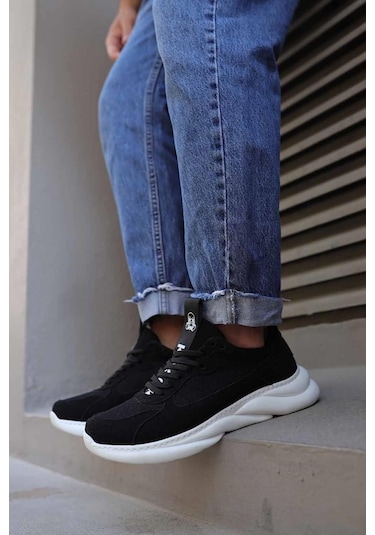 Knack Sneakers Ayakkabı 065 Siyah Süet (Beyaz Taban) (553565736)