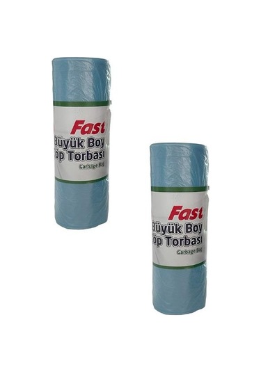 Vindex Fast Büyük Boy Çöp Torbası Mavi 2 x 20'li