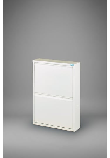Lıccıa Metal Ayakkabılık 2 Li Model Beyaz