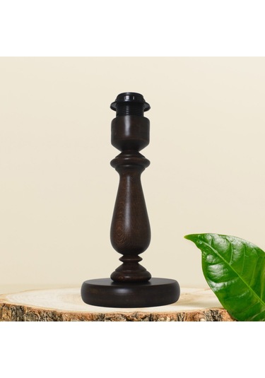 Koyu Ceviz Ahşap Abajur Ayak Vintage Model Ayk001245 Ceviz