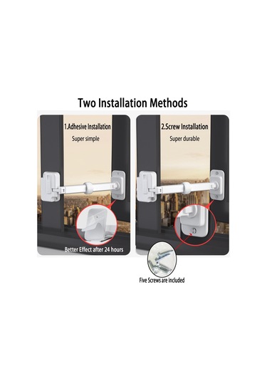 Sones Pencere Limator Kilidi Çocuk Emniyet Kilidi Hırsızlık Önleyici Pencere Kilidi Gri