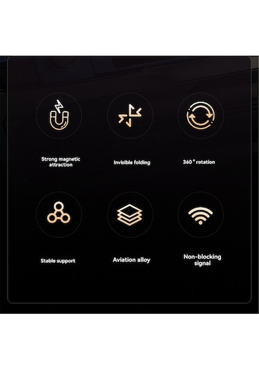 Symbee Alüminyum Araba Telefon Tutucu: 360 Döner, Güçlü Manyetik, Evrensel Uyumlu, Navigasyon İçin Orta Panel Uygulamalı Gümüş