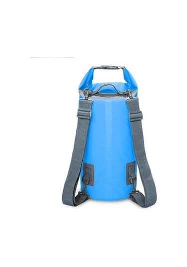 Zcjb Outdoor Su Geçirmez Kuru Çift Omuz Askılı Çanta Kuru Çuval, Kapasite: 10l Mavi Mavi