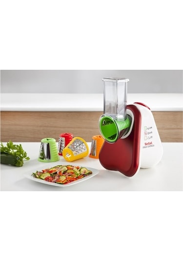 Tefal Moulinex Uyumlu Kırmızı Rende Makinası Aparatı(Kaba Dilimleyici)