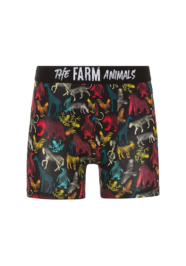 Farm Animals All Animals Desenli Boxer Çok Renkli