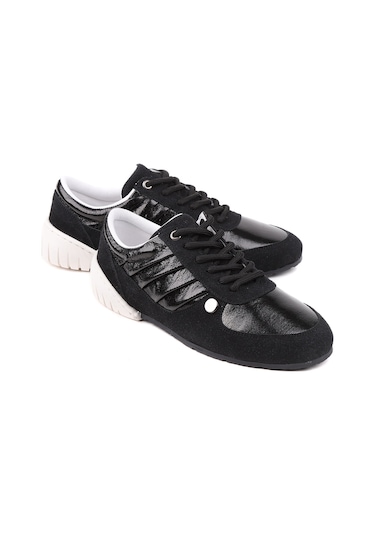 Stato Frame Kadın Sneaker Günlük Rahat Bağcıklı Spor Ayakkabı Siyah