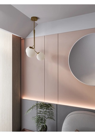 Luno 3 White Antique Eskitme Gövdeli Beyaz Camlı 3 Lü Sarkıt Av 1 Adet