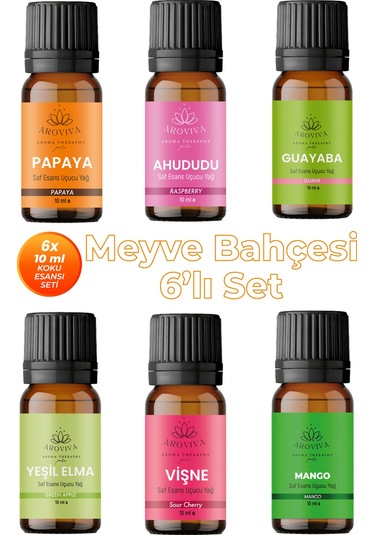 Meyve Bahçesi 6'lı Set Oda Kokusu Esansı - Neşeli Meyveler 6x10ml Meyveli