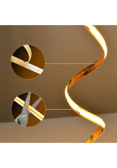 Forlife 320 Ledli 12 Volt İç Mekan Cob Şerit Led 5 Metre + Beyaz