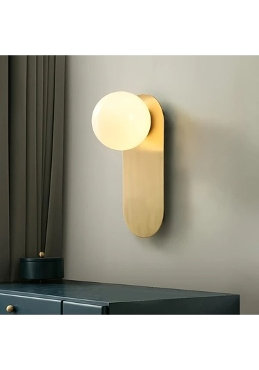 Fastbuy Dream011 Tek Paket Altın G9 Ampul Tabanlı Metal Ve Plastik Abajurlu Nordik Tarzı Duvar Lambası Altın Altın