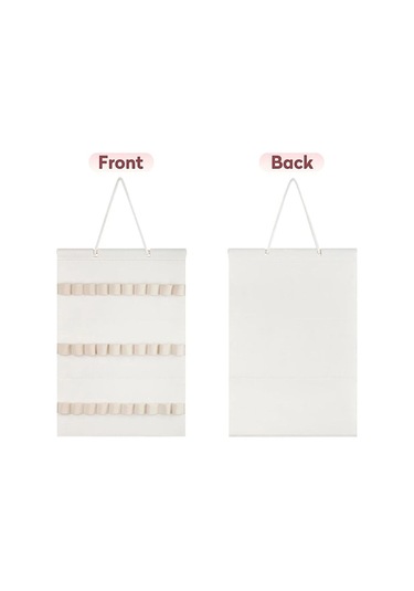 Büyük Kapasiteli Kafa Bandı Tutucu Asılı Duvar Saç Aksesuarları Kadın Kızlar Için Standı Beyaz