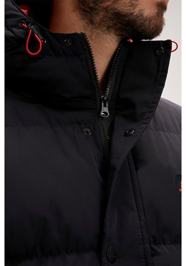 Bad Bear Lincoln Puffer Lacivert Kapüşonlu Erkek Mont-Lacivert