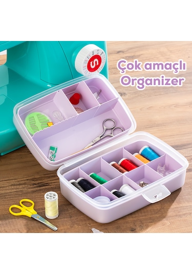 Porsima 1192-3 Premium 12 Bölmeli Çok Amaçlı Organizer Saklama Ka Lila