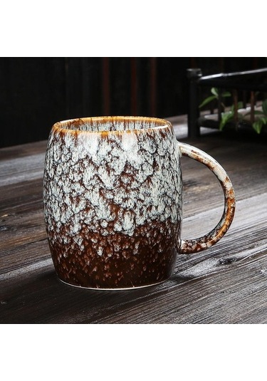 Createtech Yaratıcı Kişilik Kupa Büyük Kapasiteli Basit Seramik Fincan D, Kahve Fincanı Çift Fincan Japon Tarzı Diğer