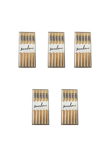 Desenli Yıkanabilir Kore Japon Çin Bambu Chopsticks Yemek Çubuğu - 24 Cm. - 5 Çiftlik 5 Paket