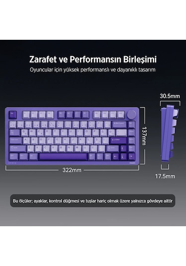 Philips EVNIA SPK8618 Mekanik RGB 81 Tuş USB Bluetooth 2.4 G Kablosuz Oyuncu Klavyesi