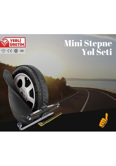 Mini Stepne Yol Seti Stepne +kriko+kılıf+bijon Anahtarı