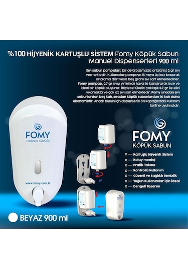 Fomy Köpük Sabun Beyaz Dispenser 900 Ml-77