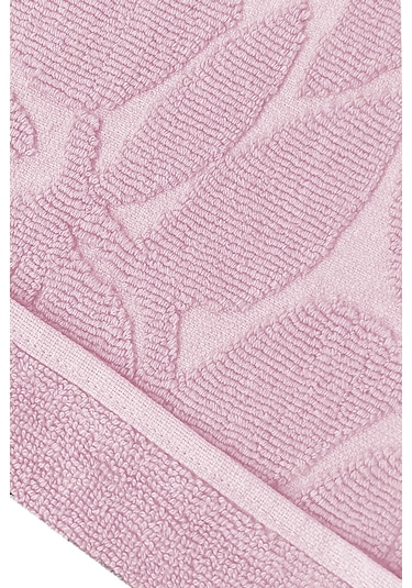 Mira Home Banyo Ayak Havlusu % 100 Pamuk Desenli 50x70 Cm Soft Mürdüm