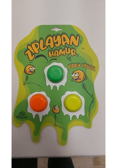 Zıplayan Oyun Hamuru Seti 3'lü Slime-red Castle Zdset-100