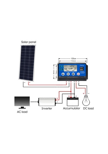 Electric 12v/24v Güneş Şarj Kontrolcüsü 60a, Fotovoltaik Panel İçin, Pil电压管理