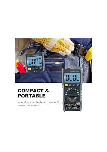 Springsun Km-dm01b Akıllı Multimetre: 6000 Gösterge Otomatik Aralık, Ncv Temasız Voltaj