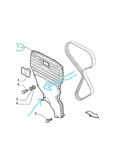 Fıat Marea Triger Eksantirik Dış Kapak 1996 - 2004 1.6 16 V