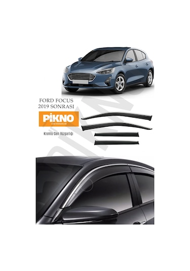 Ford Focus 4 2019 Ve Sonrası Kromlu Cam Rüzgarlığı 4'lü Set A+ Plus