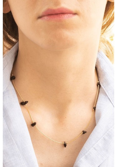 Sertifikalı Gerçek Obsidyen Taşlı Doğal Taş Kolye Bileklik Seti Çok Renkli