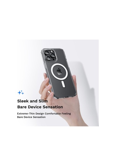 Rock Space İphone Uyumlu 15 Kılıf Magsafe - Şeffaf Şeffaf