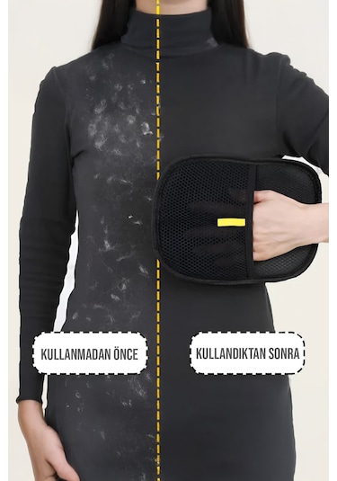 Teknetstore Kedi Köpek Tüy Toplama Eldiveni & Evcil Hayvan Masaj Tarağı 2'li Set