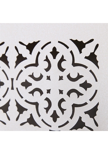 Lazer Kesim Stor Perde - Kalın Mat Model - Beyaz/Krem (471163342)