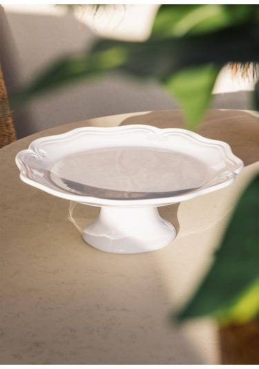 The Mia Grande Pasta Kek Standı Beyaz 33x12 Cm Grd0017 Beyaz