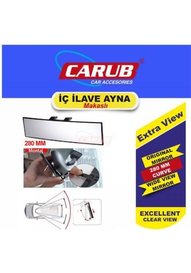 Iç Dikiz Ayna Geçme Geniş Açılı Makaslı Carup 280Mm A+Kalite
