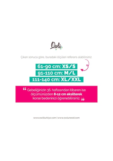 Owli Doğum Sonrası Korse Siyah