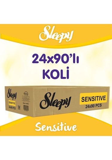 Sleepy Sensitive Islak Havlu 90'Lıx24 Paket=2160 Adet Islak