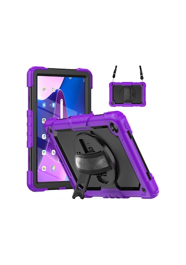 Butu Lenovo Uyumlu Tab M10 Plus 3. Nesil / Xiaoxin Pad 2022 10.6 İnç 125fu / 128fu Sili Koruyucu Kılıf Omuz Tablet Kılıfı 47664559