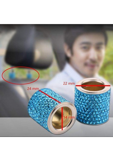 4 Adet Araba Kristal Kafa Yastık Değiştirilmiş Dekorasyon Peacock Blue