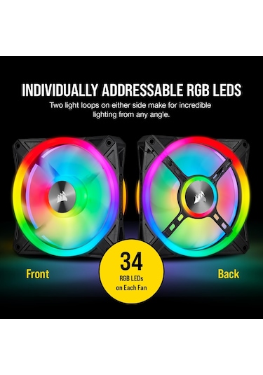 Corsaır Co-9050097-Ww Icue Ql120 Rgb 120 Mm Dort Rgb Renk Dongulu
