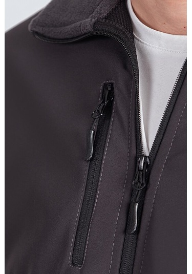 Softshell Erkek Garnili Polar Füme