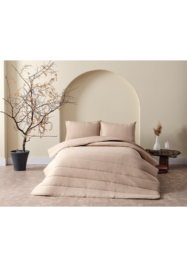 Cloudy Çift Kişilik Yorgan Seti - Taş