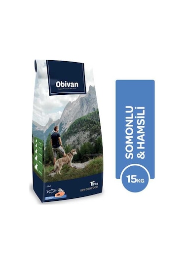 Obivan Hypoallergenic Somonlu & Hamsili Köpek Maması 15 Kg