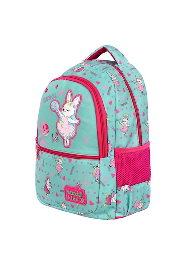 Waddell Lisanslı Tavşan Deri Nakış Desenli Kız Çocuk İlkokul Sırt Çantası Ve Beslenme Çantası