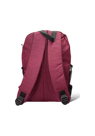 Su Geçirmez Kumaş Ortaokul Lise Unisex Okul Sırt Ve Seyahat Çantası - Bordo