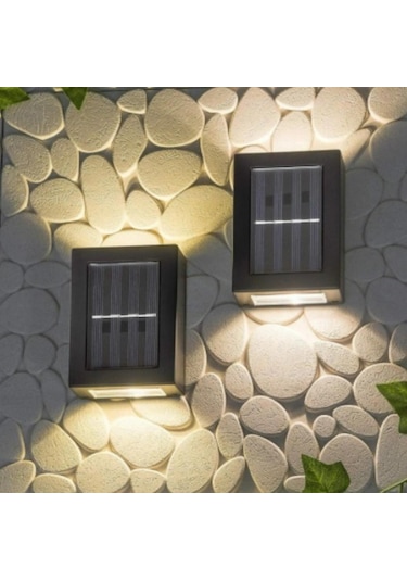 Technosmart 1Adet Modern Solar Çift Taraflı Duvar Lamba Güneş Ene Diğer